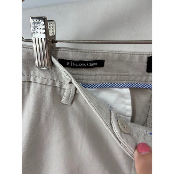 Talbots NWT Relaxed Chino Pants 16 light khaki beige stretch cotton ankle solid - Picture 2 of 8